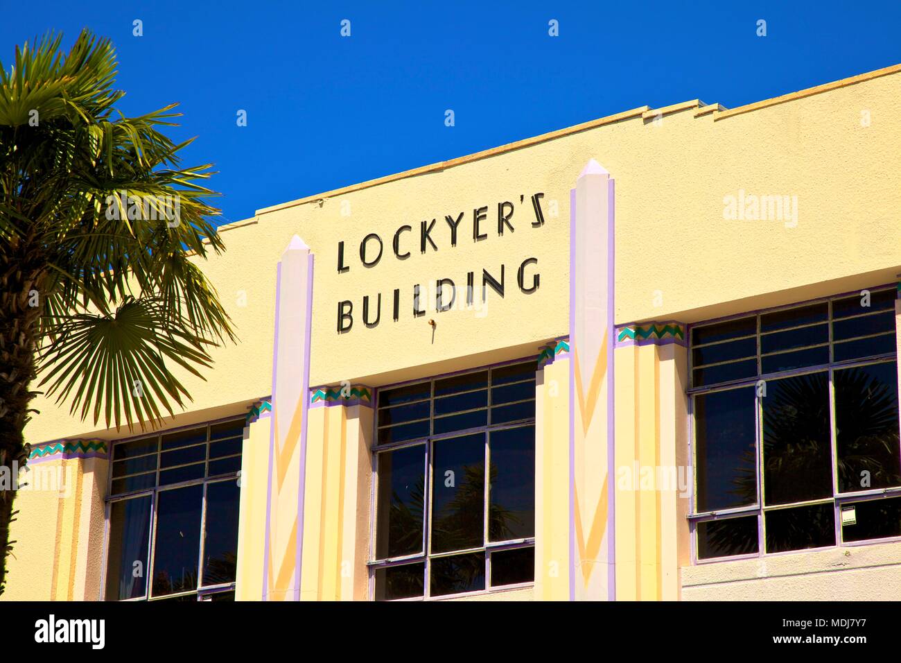 Lockyers Art Deco Building, Napier, Hawkes Bay, New Zealand, South West Pacific Ocean Stock Photo