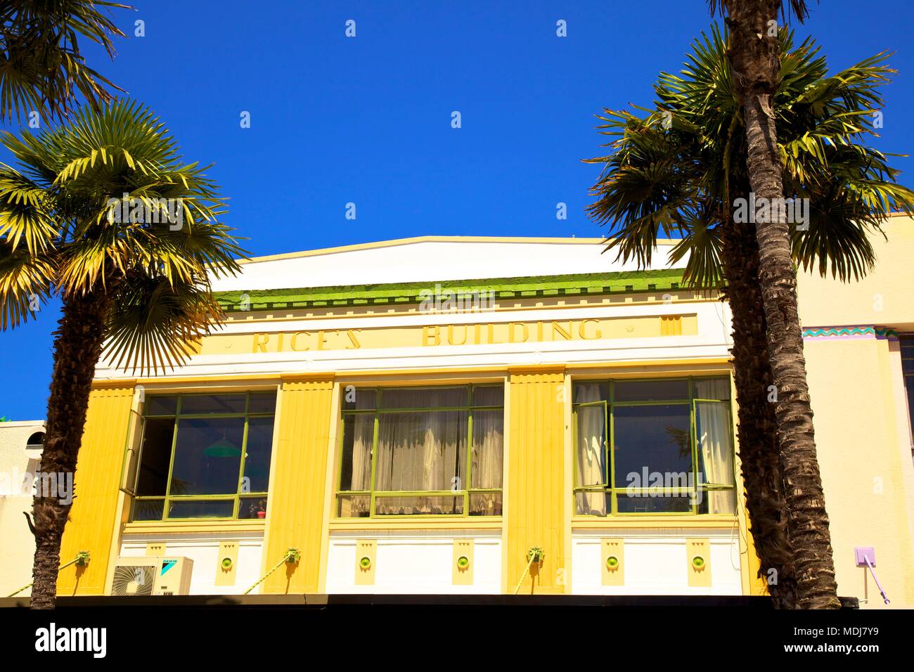 Rices Art Deco Building, Napier, Hawkes Bay, New Zealand, South West Pacific Ocean Stock Photo