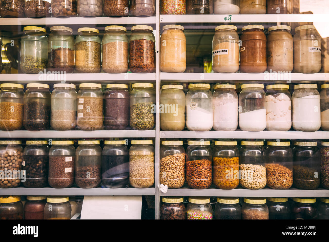 Local spices shop in Bur Dubai old district Stock Photo Alamy