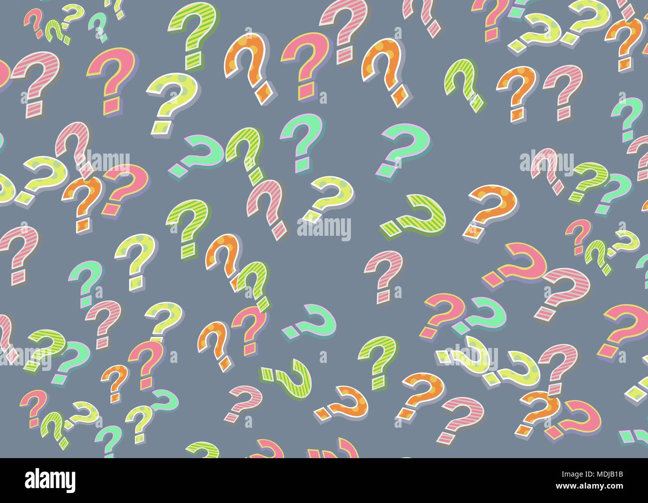 colorful funky question marks Stock Photo - Alamy
