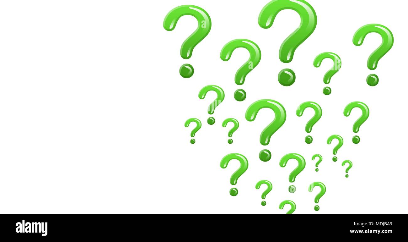 green shiny question marks Stock Photo Alamy