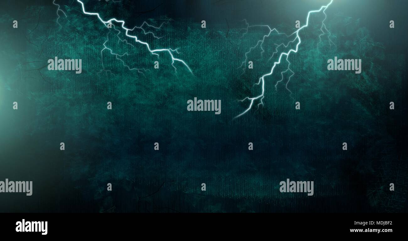 Lightning strikes and dark background Stock Photo - Alamy