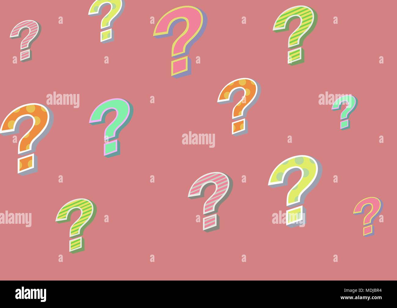 colorful funky question marks Stock Photo - Alamy