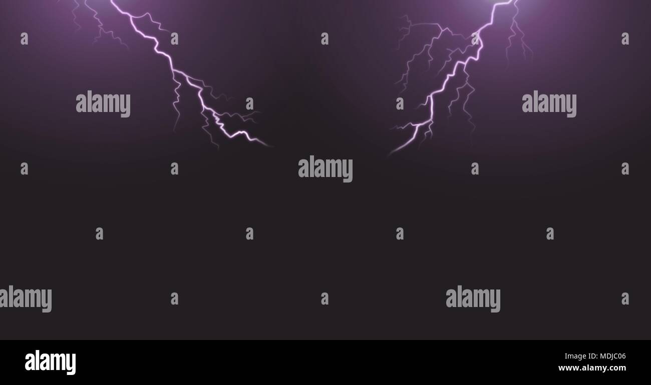 Lightning strikes and dark background Stock Photo - Alamy