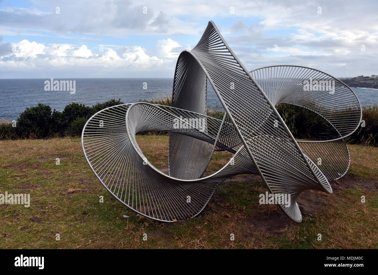 Sydney, Australia - Oct 27, 2017. Matthew Harding: Indivisible. Sculpture by the Sea along the Bondi to Coogee coastal walk is the world's largest fre Stock Photo