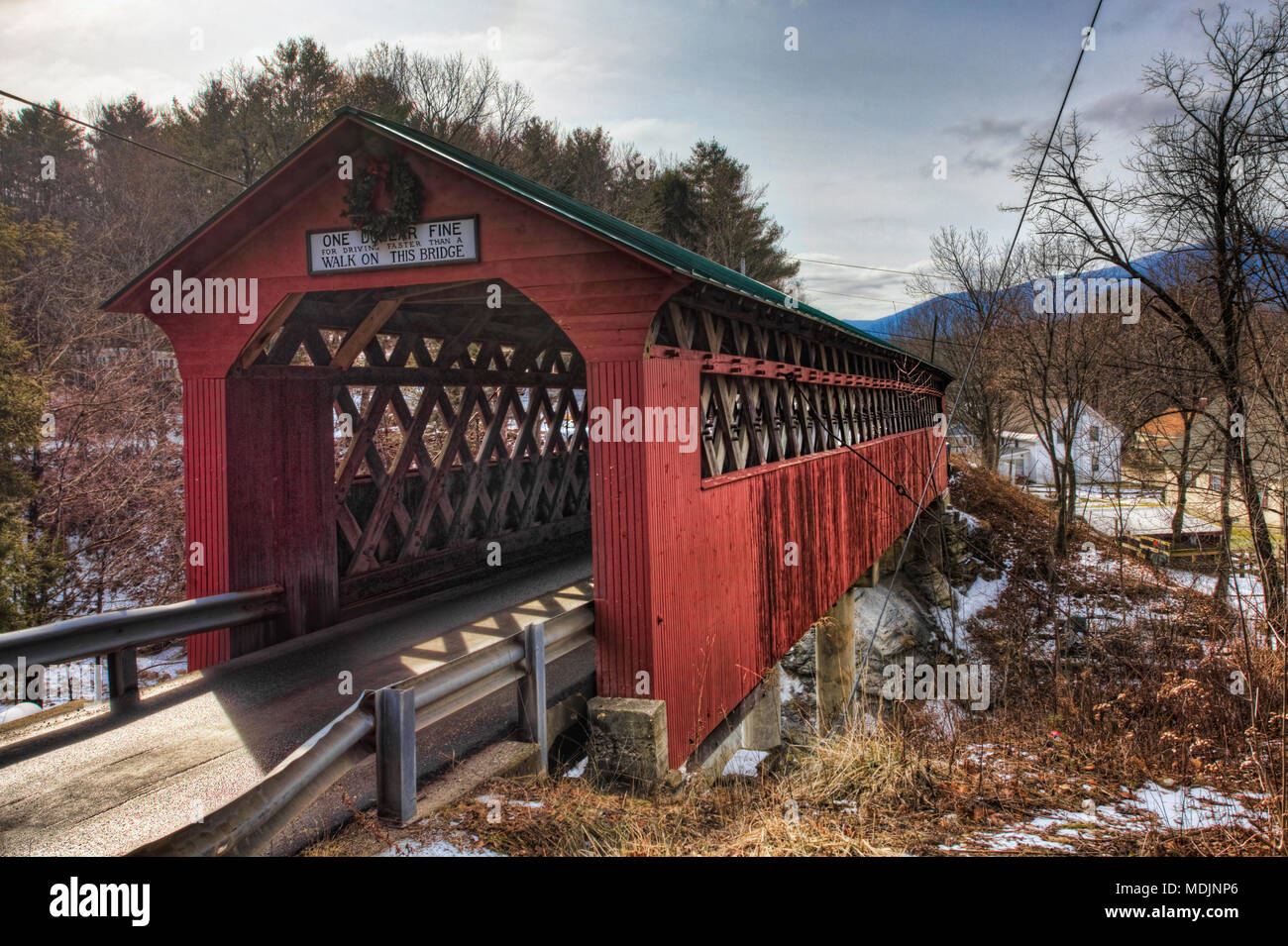 The Chiselville Covered Bridge in Vermont Stock Photo Alamy