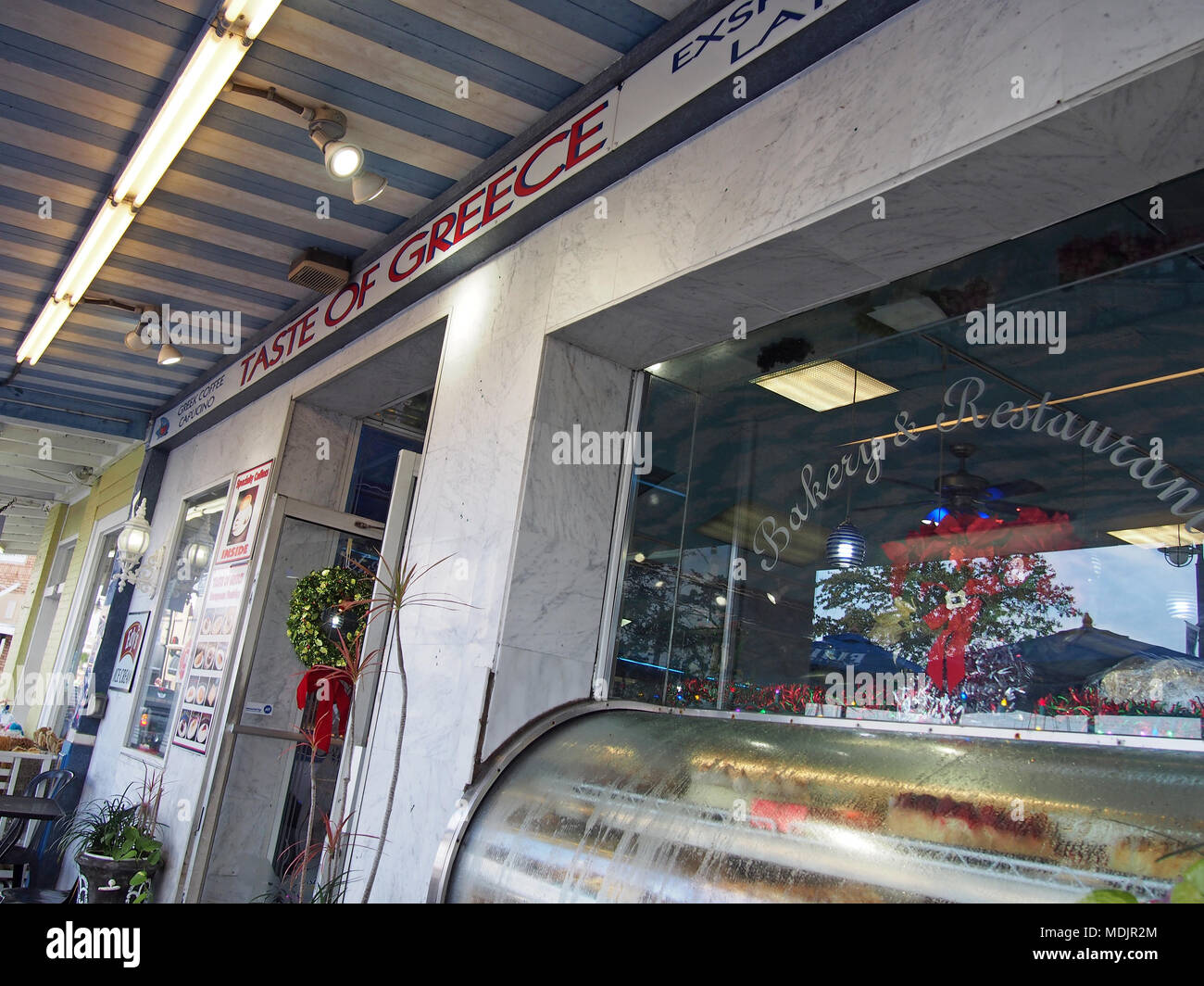 Hellas Bakery "A Taste of Greece" storefront in Tarpon Springs, Florida ...