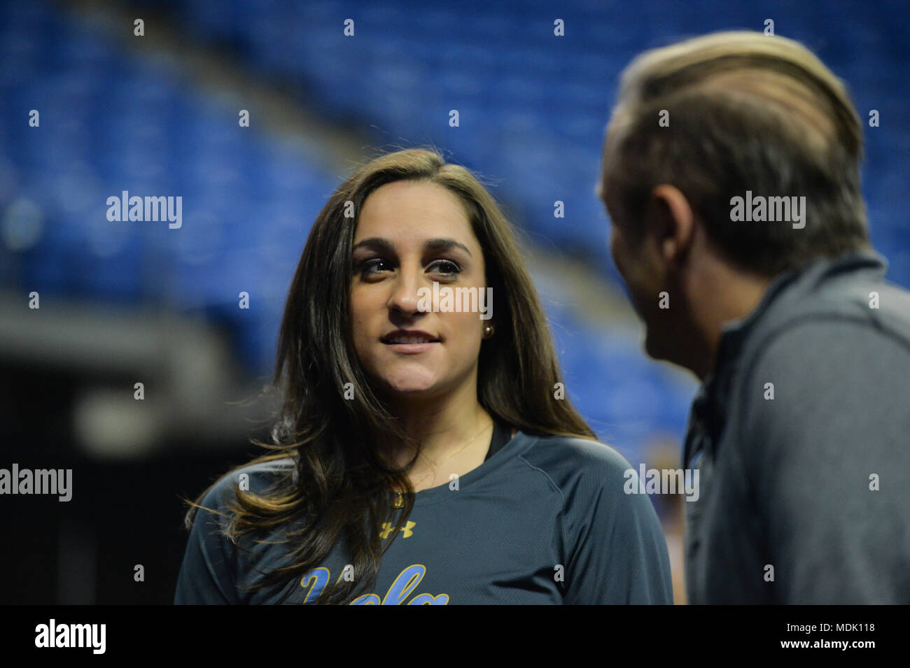 St. Louis, Missouri, USA. 19th Apr, 2018. JORDYN WIEBER, assistant