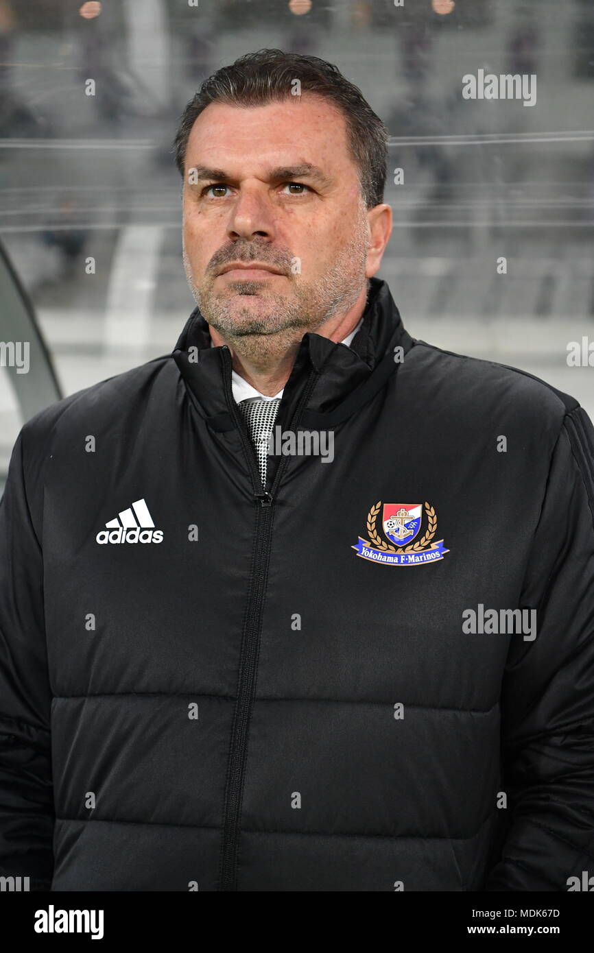 Ange Postecoglou F Marinos April 18 18 Football Soccer Yokohama F Marinos Head Coach Ange Postecoglou Before The 18 J League Ybc Levain Cup Group A Match Between F C Tokyo 2 2