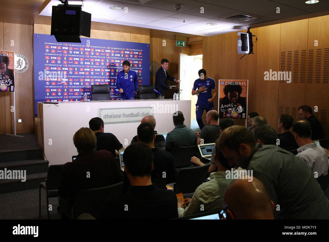 Press room, Chelsea Football Club, Stamford Bridge, Chelsea, London, England Stock Photo - Alamy
