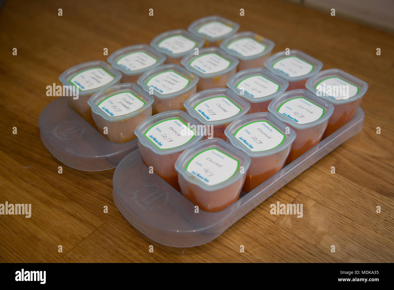 Preparing baby food Stock Photo Alamy