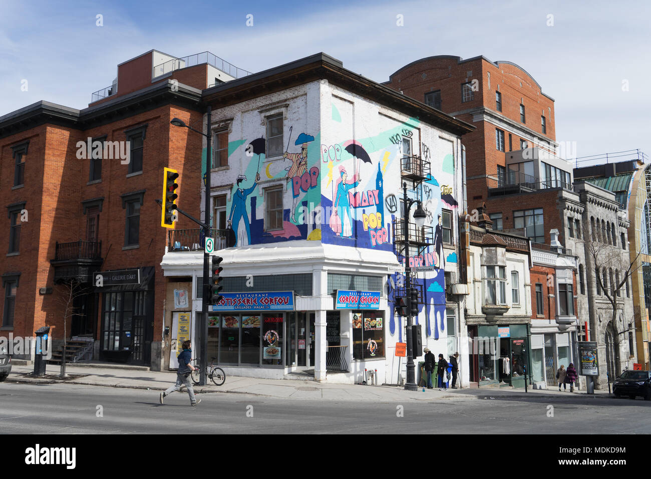 Corner of StLaurent and Sherbrooke streets, Montreal, province of