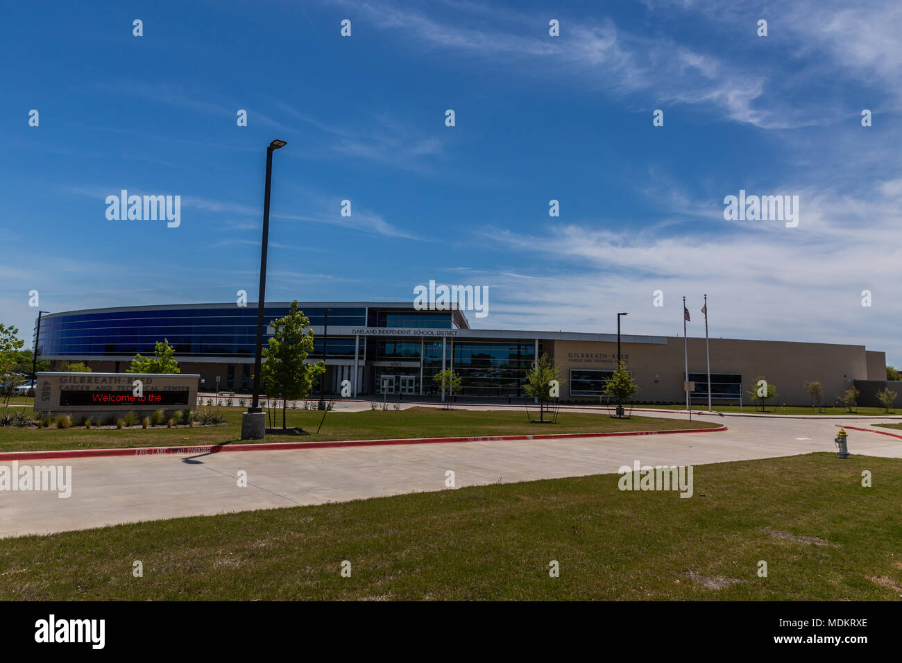 Gilbreath-Reed Career and Technology Center in Garland Texas Stock Photo