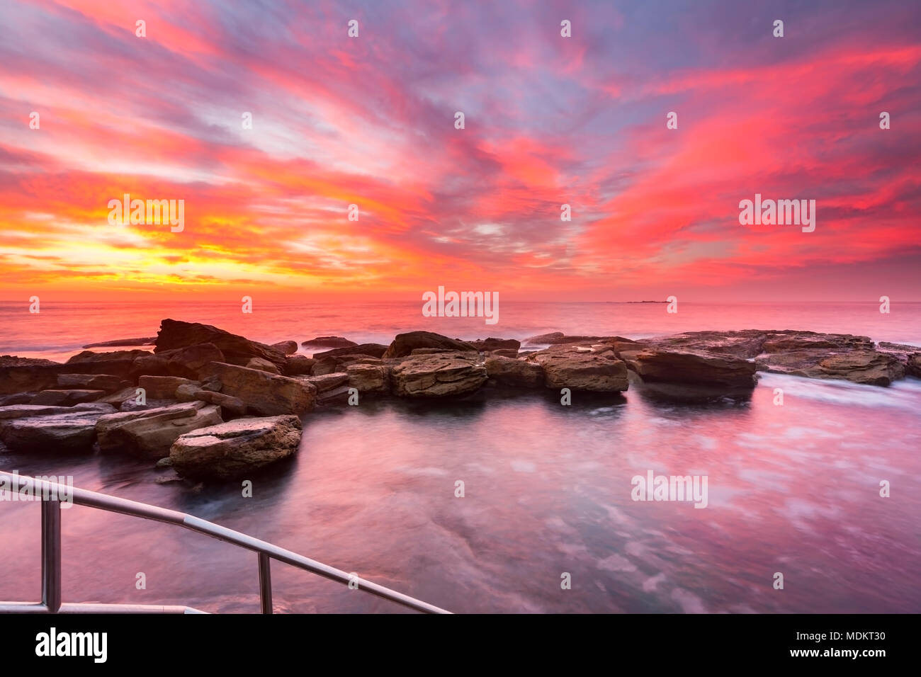Sunrise, Coogee Beach, Sydney, Australia Stock Photo