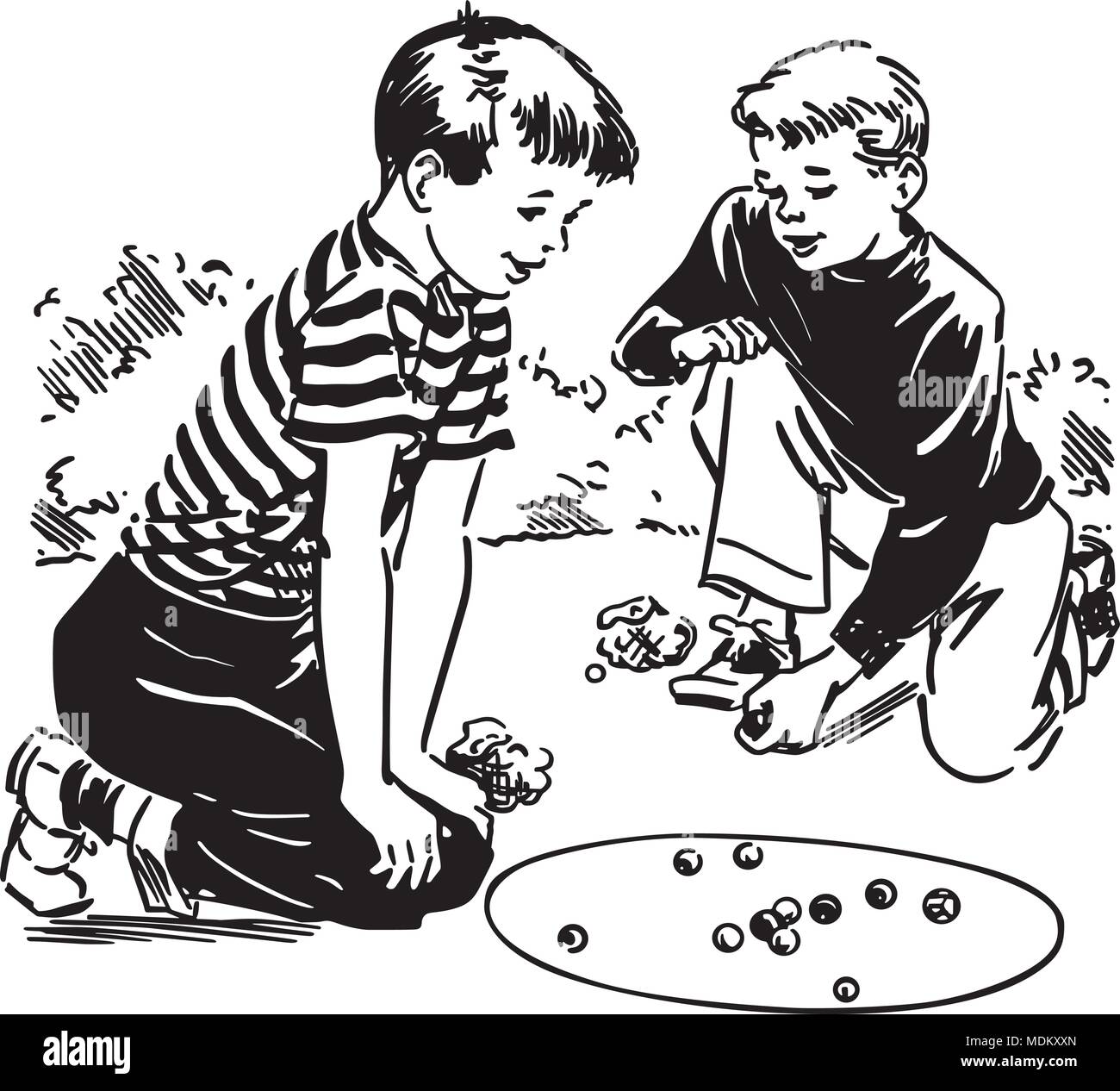 Playing with marbles Stock Vector Images Alamy