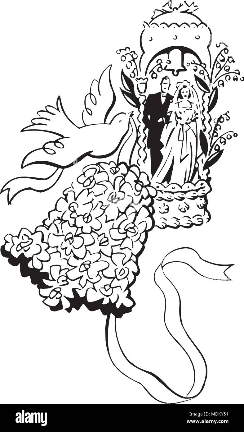 Vintage Bride Clipart