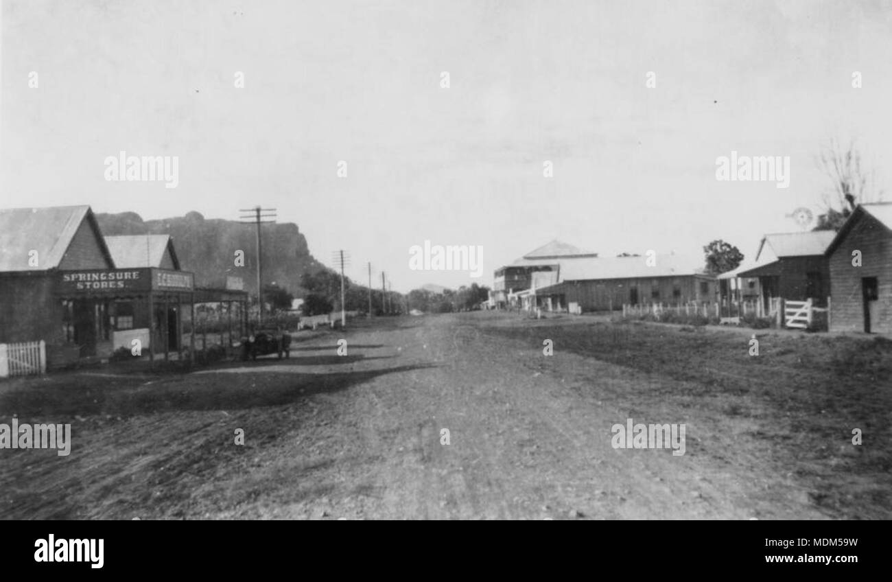 Looking north on Eclipse Street Springsure ca 1917 Stock Photo