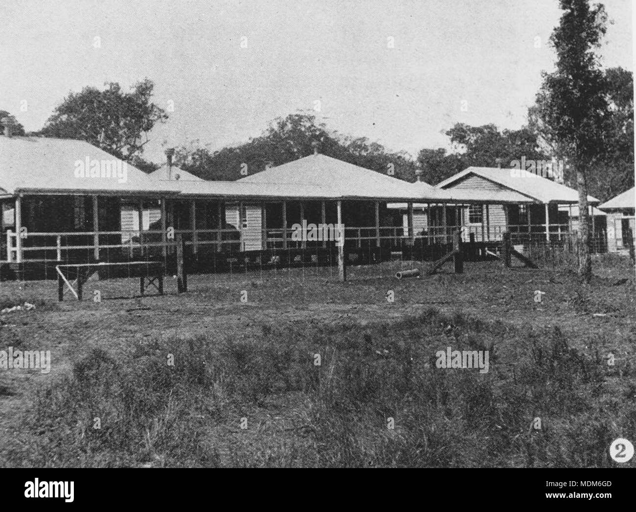 New leprosy hospital at Peel Island (1907) Stock Photo