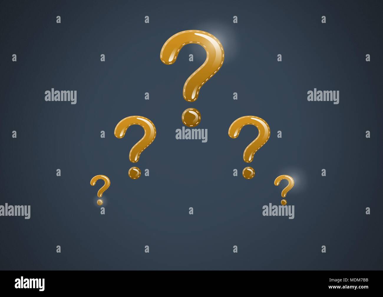 gold question marks Stock Photo Alamy