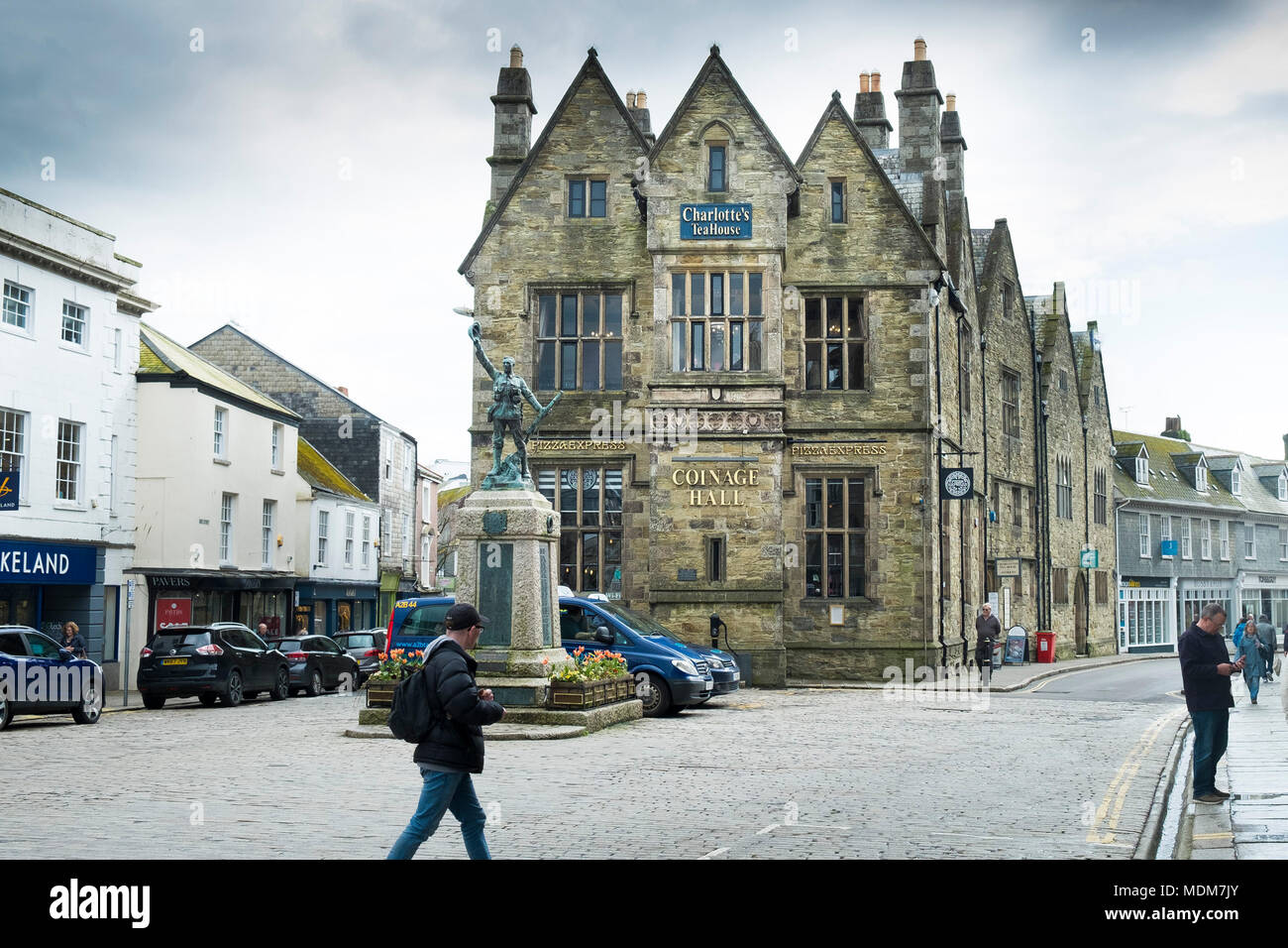 The iconic Victorian Coinage Hall building in Truro City centre in Cornwall. Stock Photo