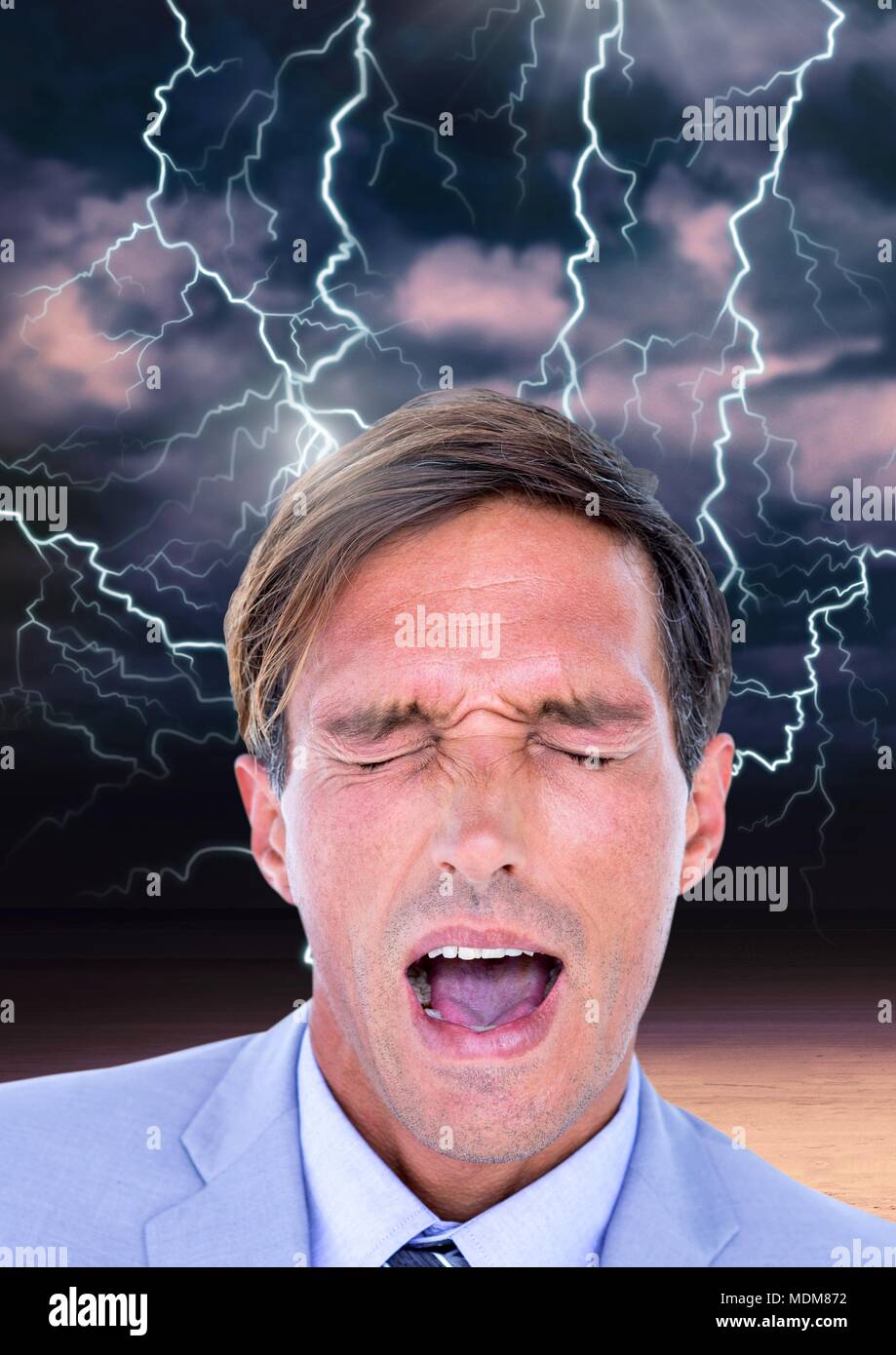 Lightning strikes man hires stock photography and images Alamy