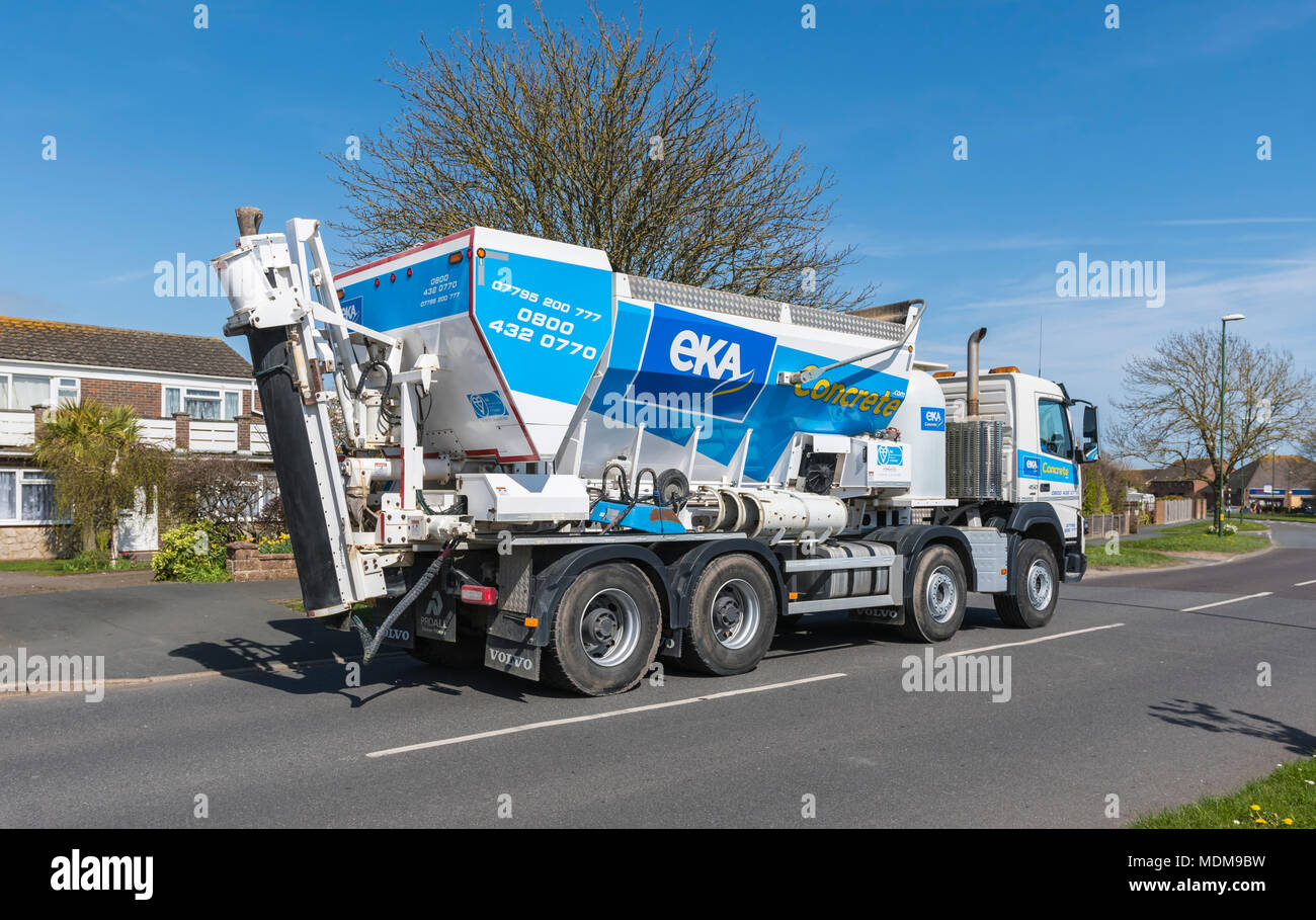 EKA Concrete delivery truck made by Volvo, in the UK Stock Photo Alamy