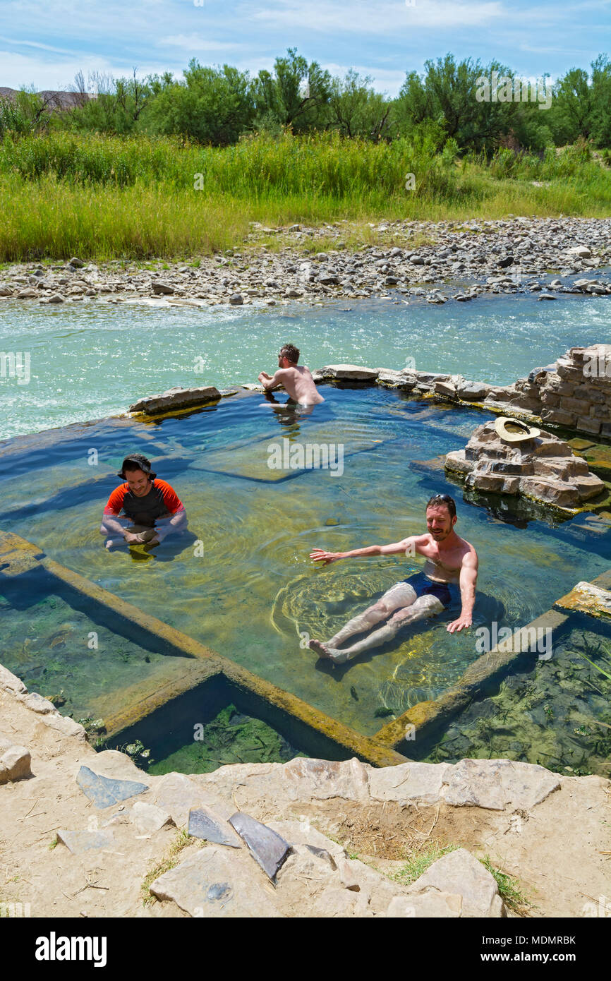 Texas, Big Bend National Park, Hot Springs  aka Boquillas Hot Springs Stock Photo