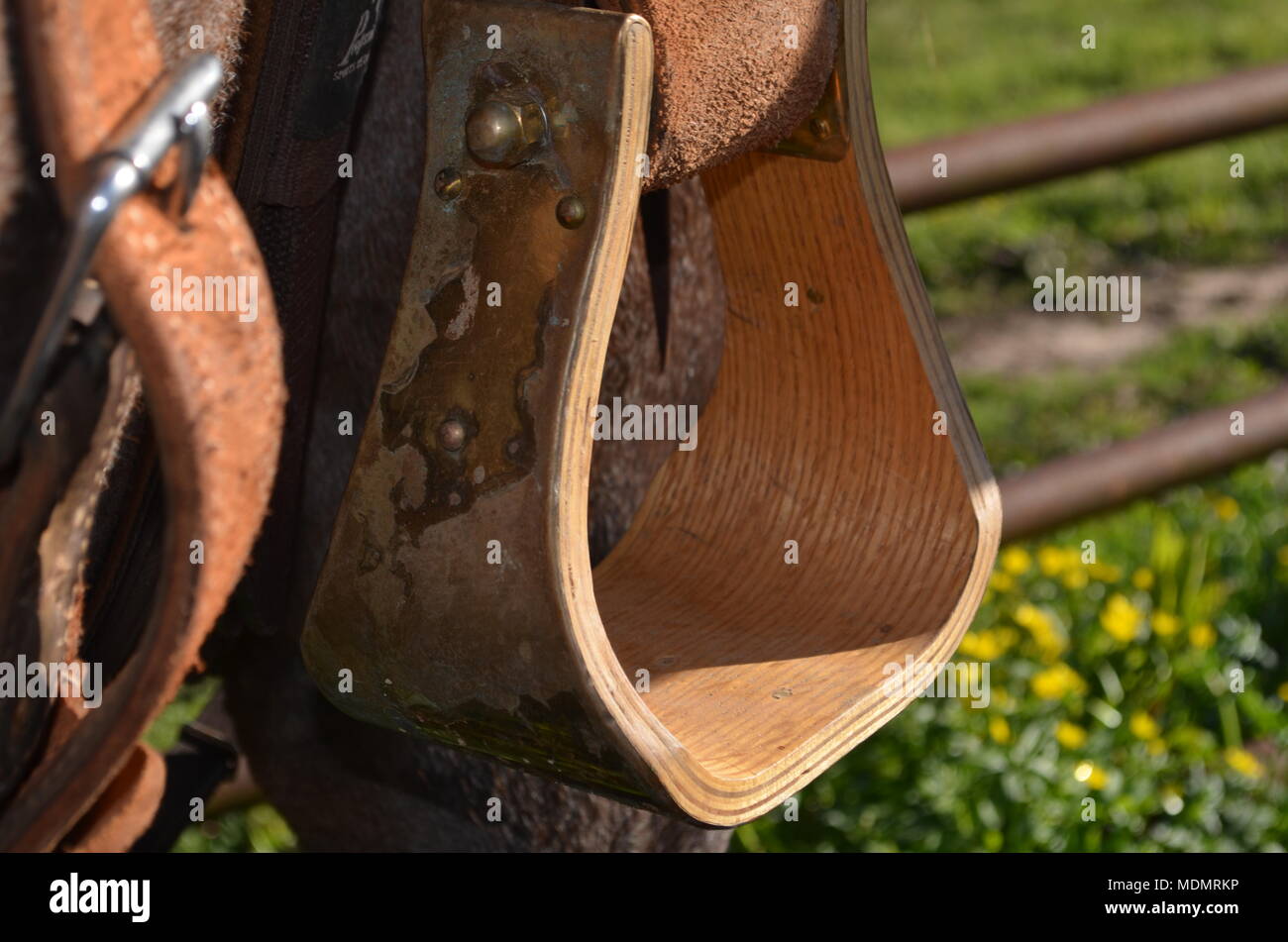 Western Saddle Stirrup Stock Photo Alamy