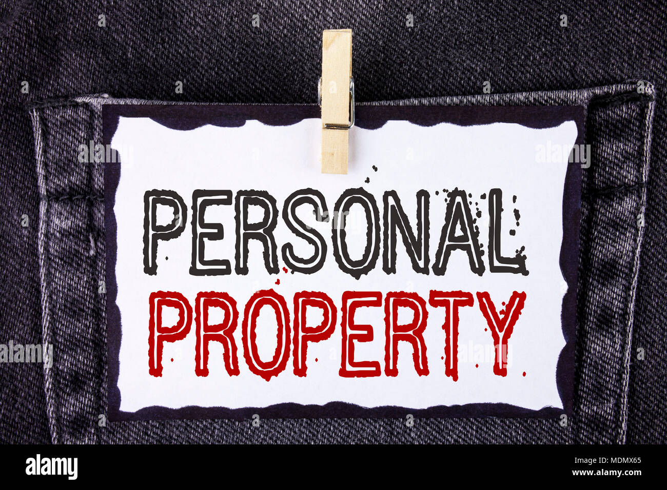Word writing text Personal Property. Business concept for Belongings ...