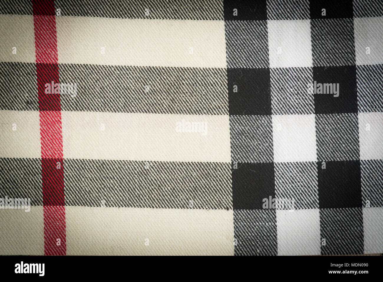 Fabric. Textured Striped Cotton Fabric Swatch Stock Photo