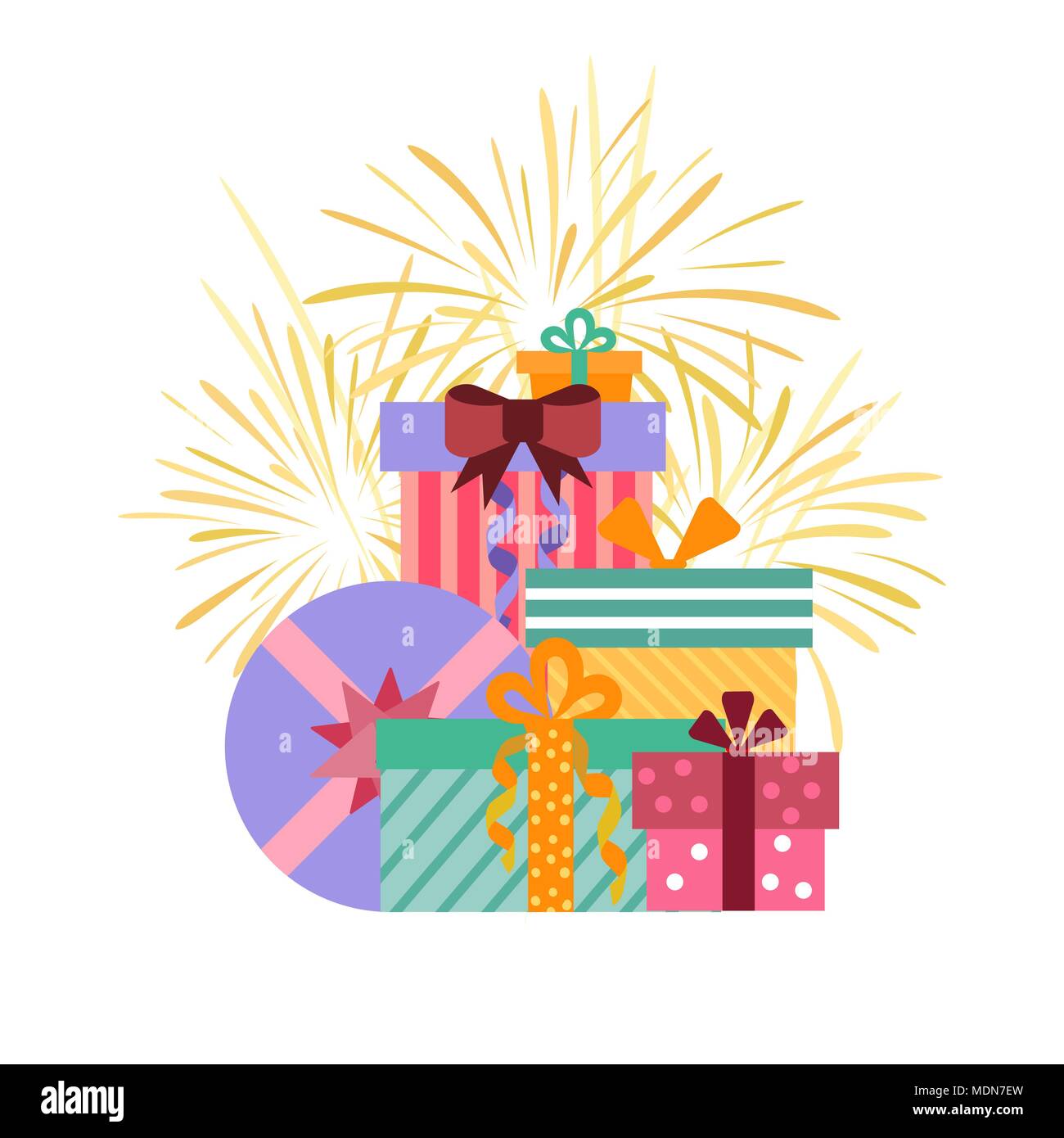 Heap christmas gift boxes Stock Vector Images - Alamy