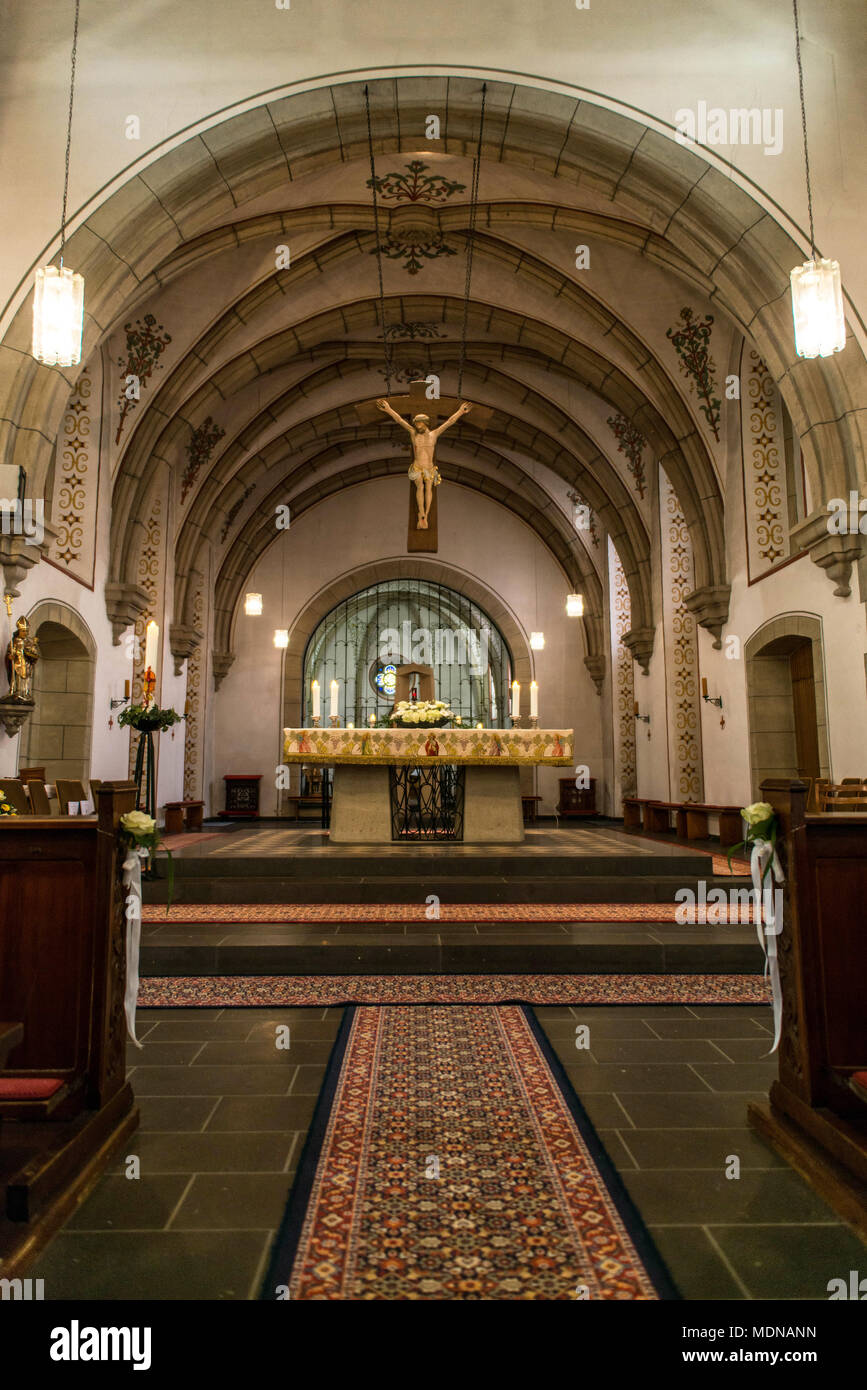 Rieden Germany 15 04 2018 The Interior Of A Simple Church With