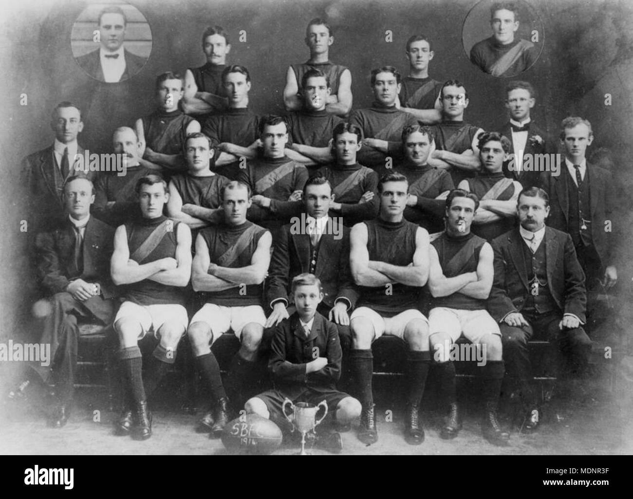 Brisbane Australian Rules Football team, 1910 Stock Photo - Alamy