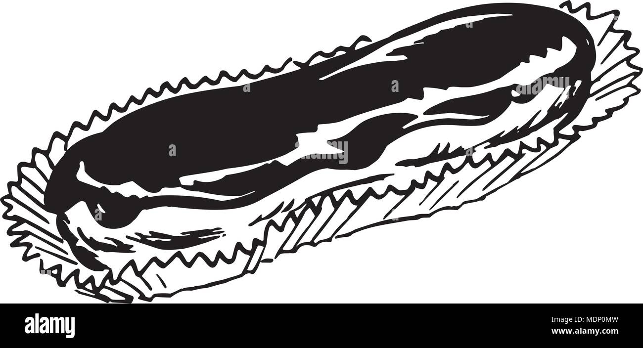 Chocolate Eclair Retro Clipart Illustration Stock Vector Image & Art