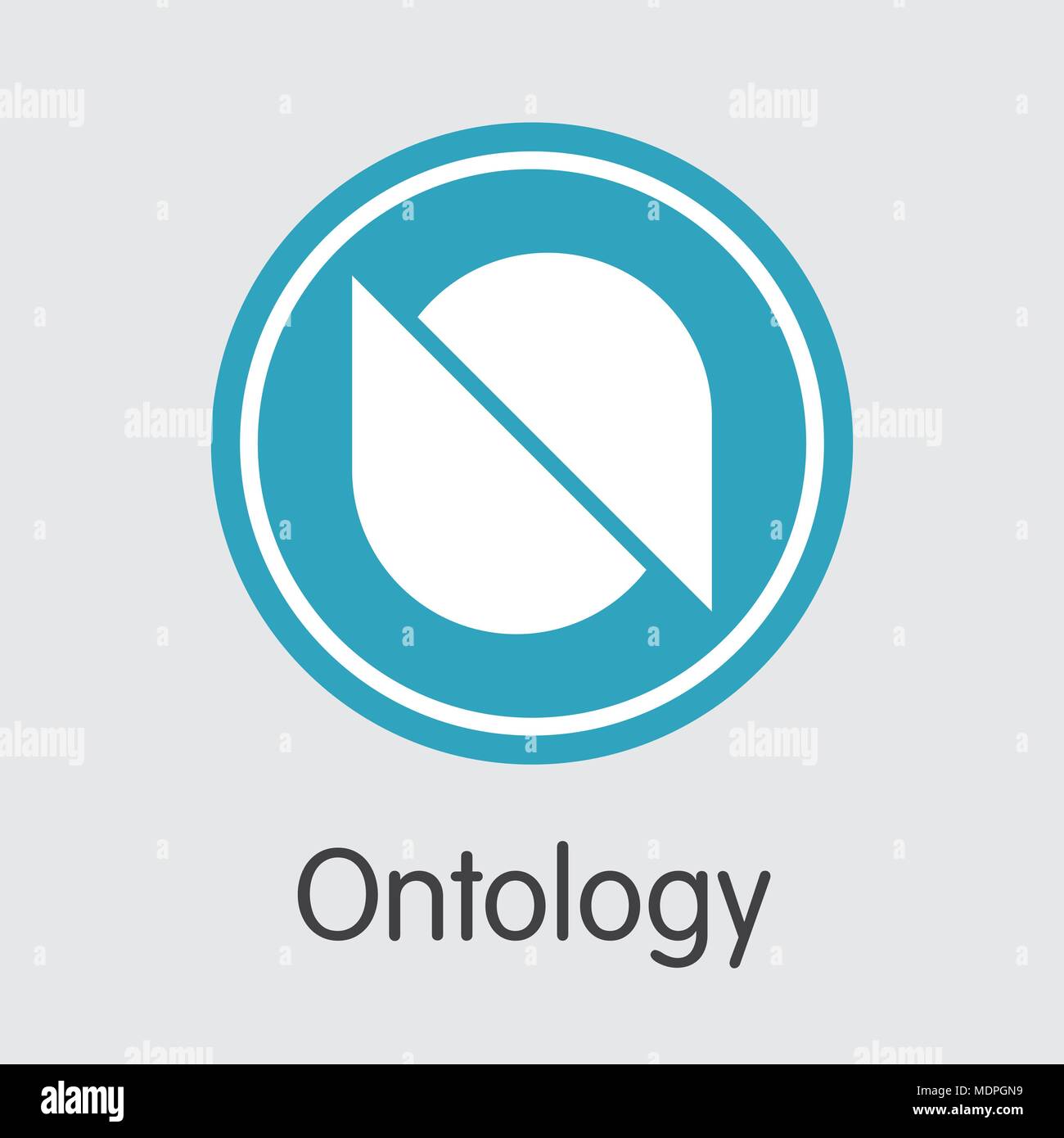 Ontology - Crypto Currency Illustration. Stock Vector