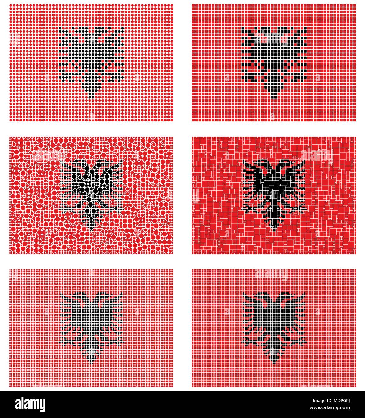 Mosaic Albania flag set Stock Vector Image & Art - Alamy