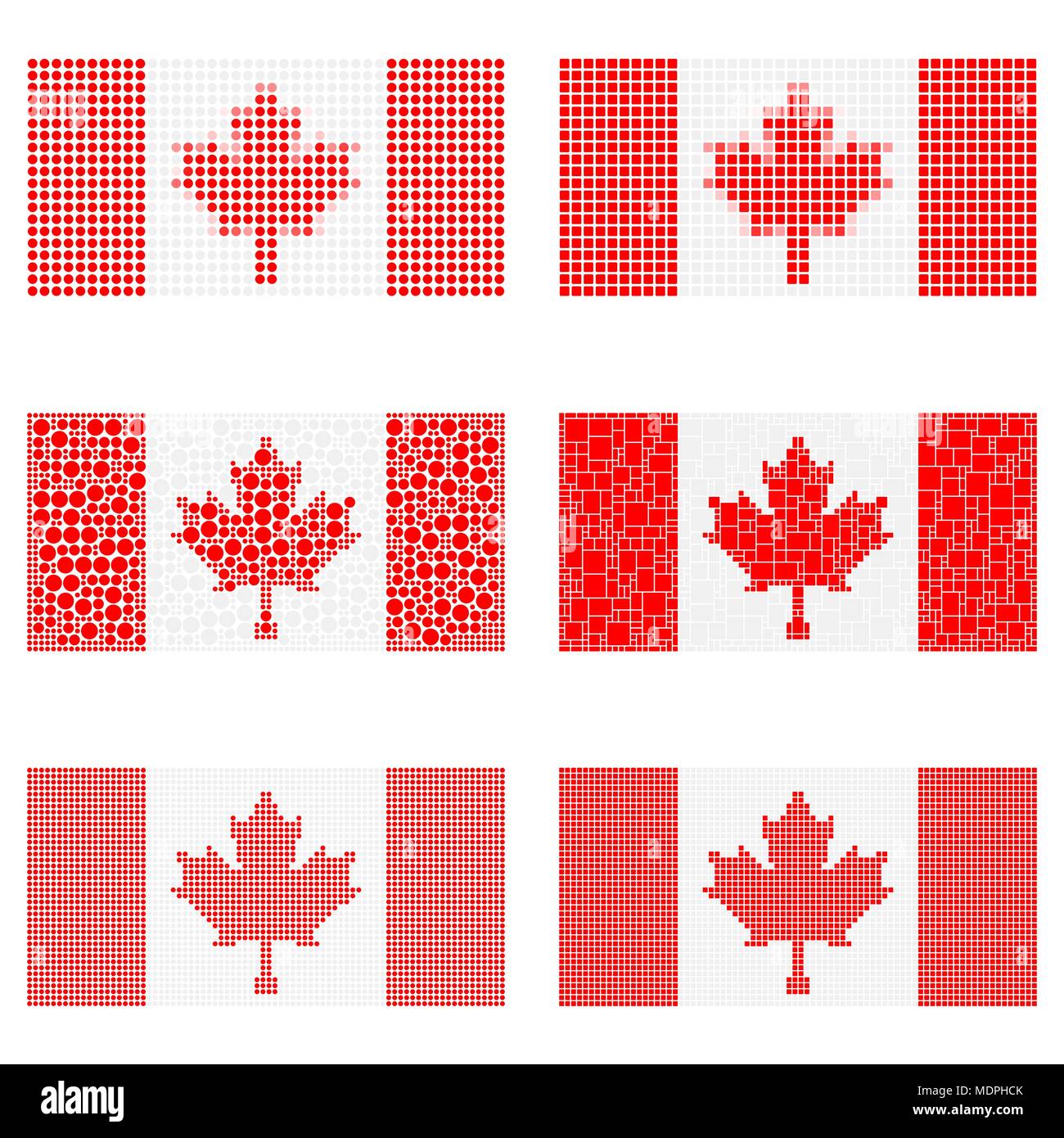 Mosaic Canada flag set Stock Vector Image & Art Alamy