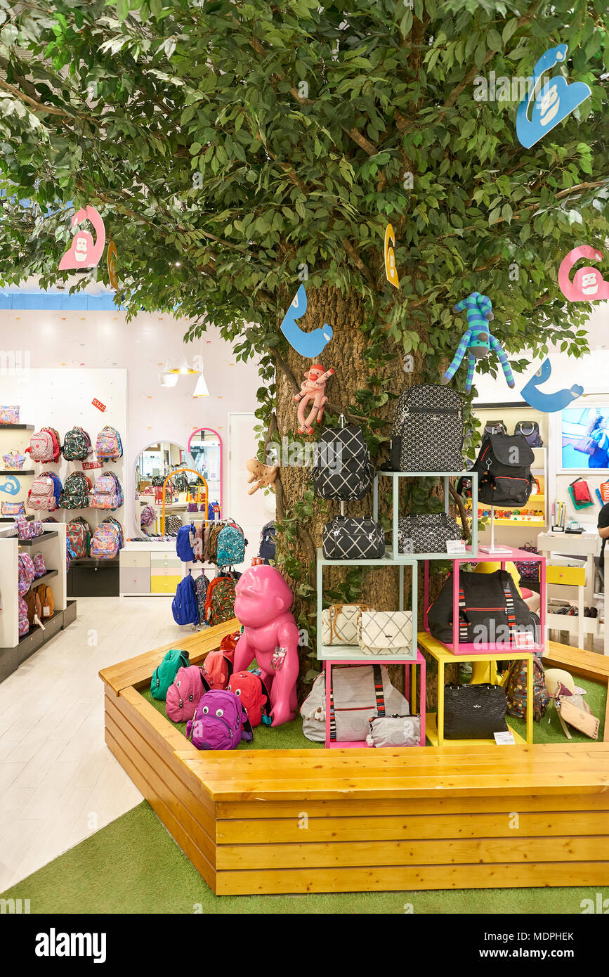 BUSAN, SOUTH KOREA - MAY 25, 2017: goods on display at Kipling store in  Lotte Mall. Kipling is a fashion brand, that is sells handbags, backpacks,  tot Stock Photo - Alamy