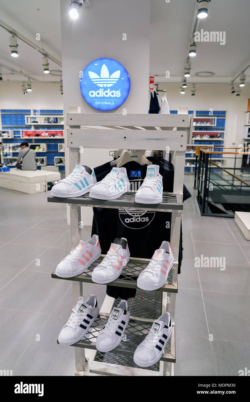 BUSAN, SOUTH KOREA - CIRCA MAY, 2017: inside Adidas store at Lotte  Department Store in Busan Stock Photo - Alamy