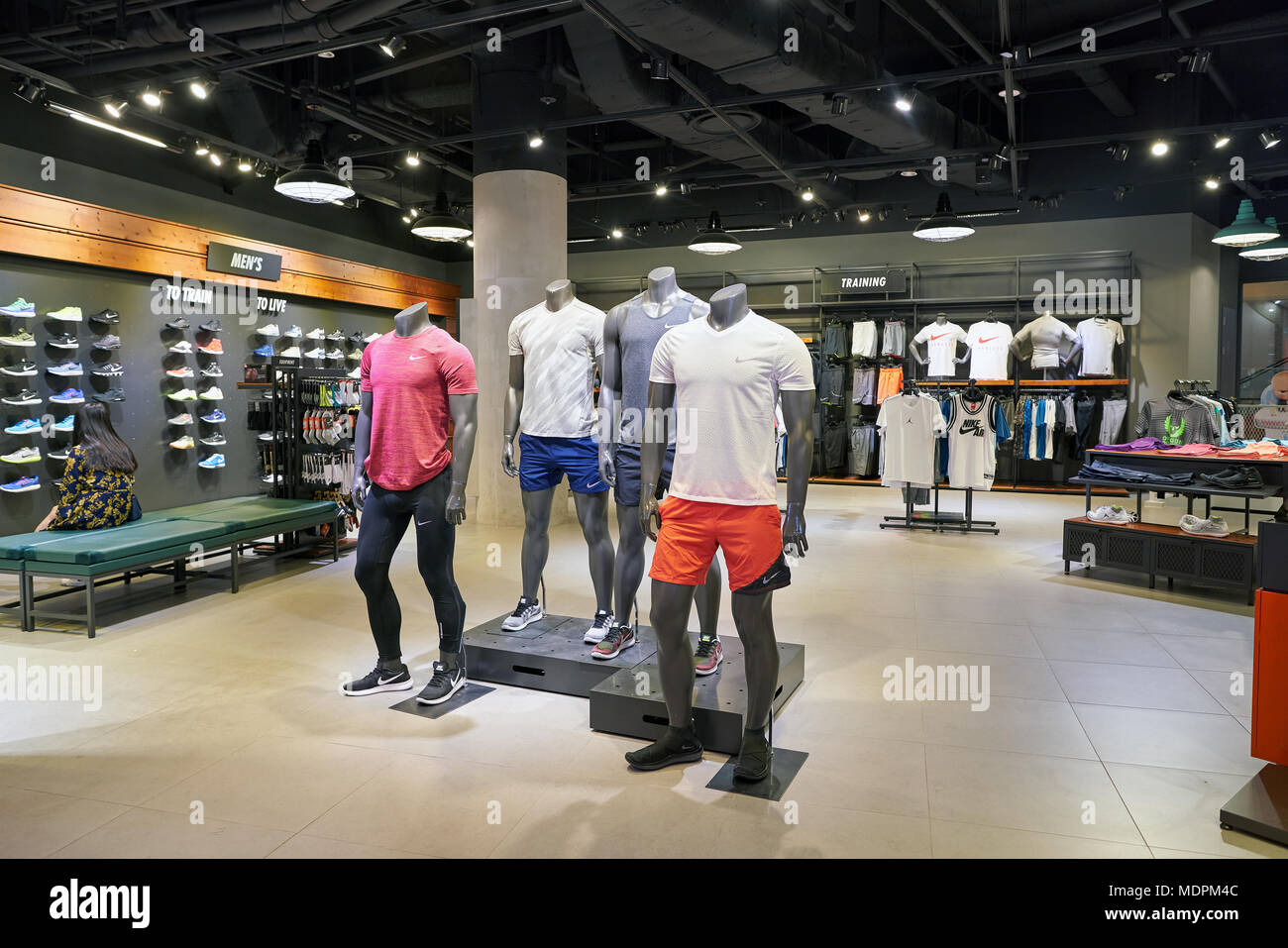 BUSAN, SOUTH KOREA - CIRCA MAY, 2017: inside Nike store at Lotte Department  Store Stock Photo - Alamy