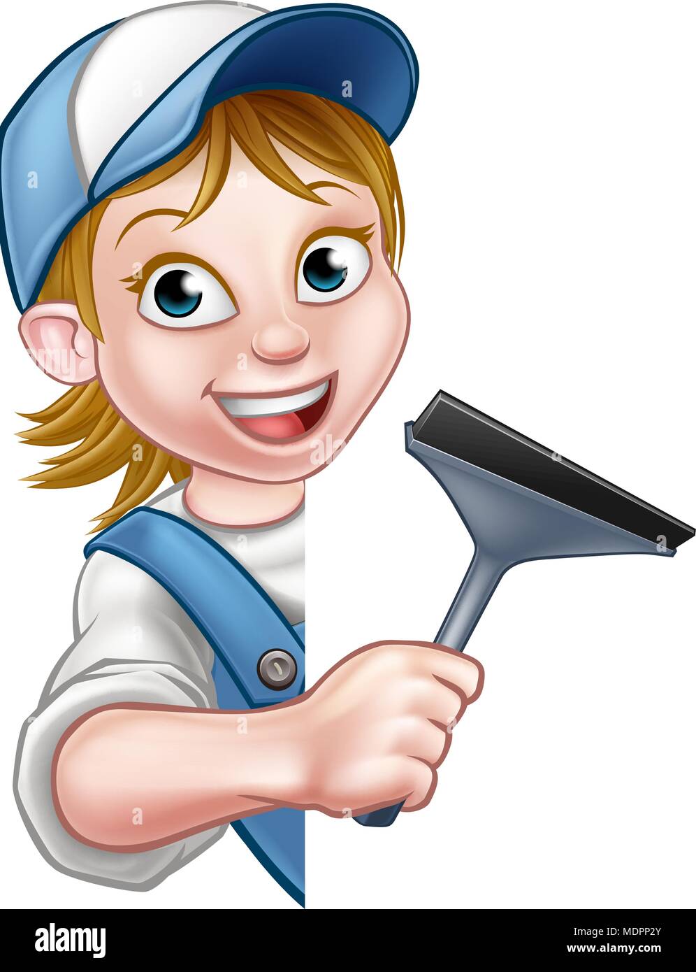 Window Cleaner Woman Cartoon Character Stock Vector Image & Art - Alamy