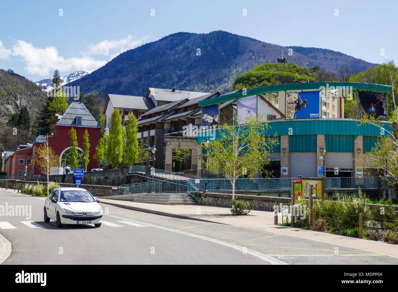 Ax les Thermes, spa town, Ariege, Rench Pyrenees, France Stock Photo