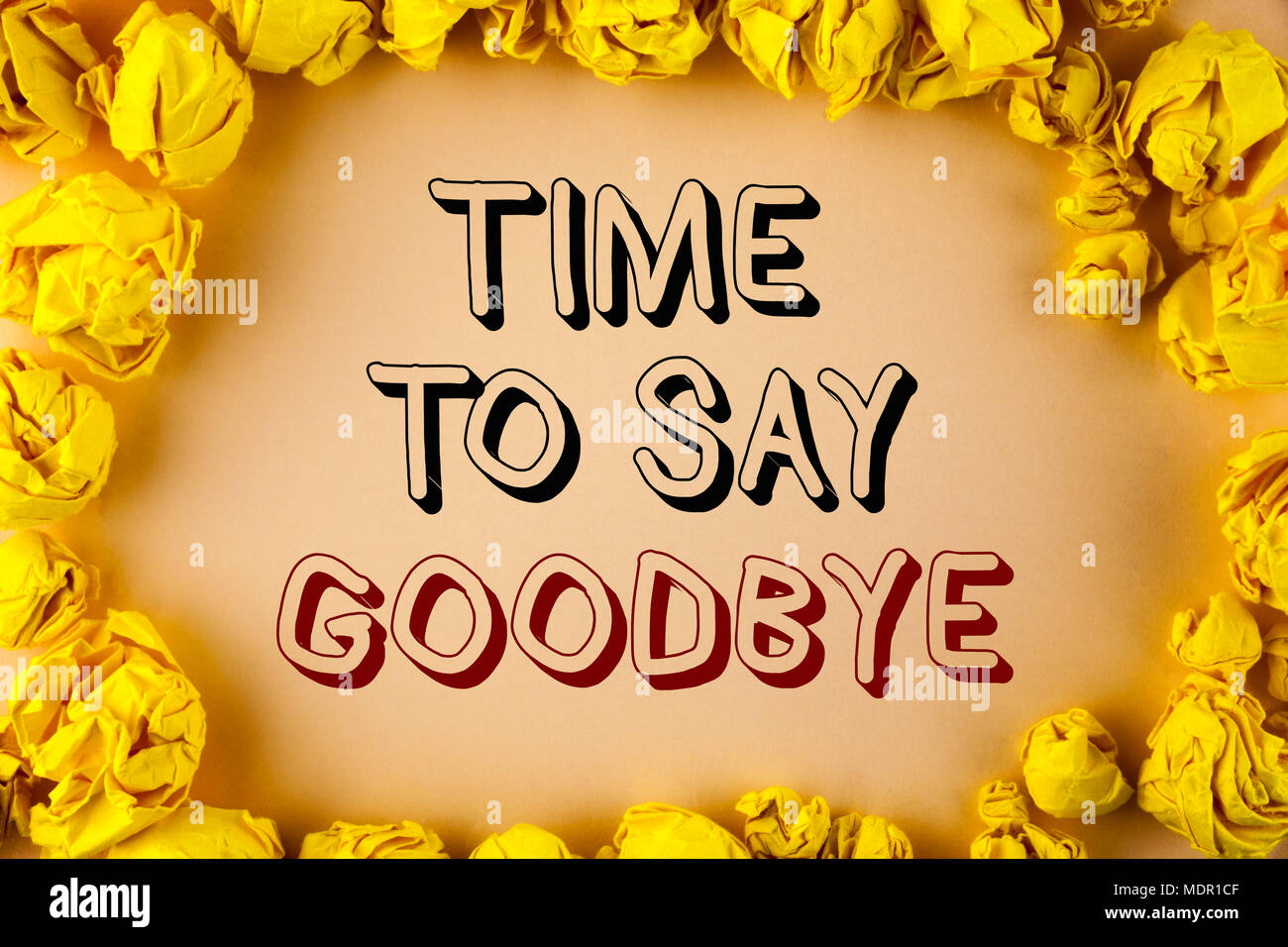 Text Sign Showing Time To Say Goodbye Conceptual Photo Separation Text Sign Showing Time To Say Goodbye Conceptual Photo Separation