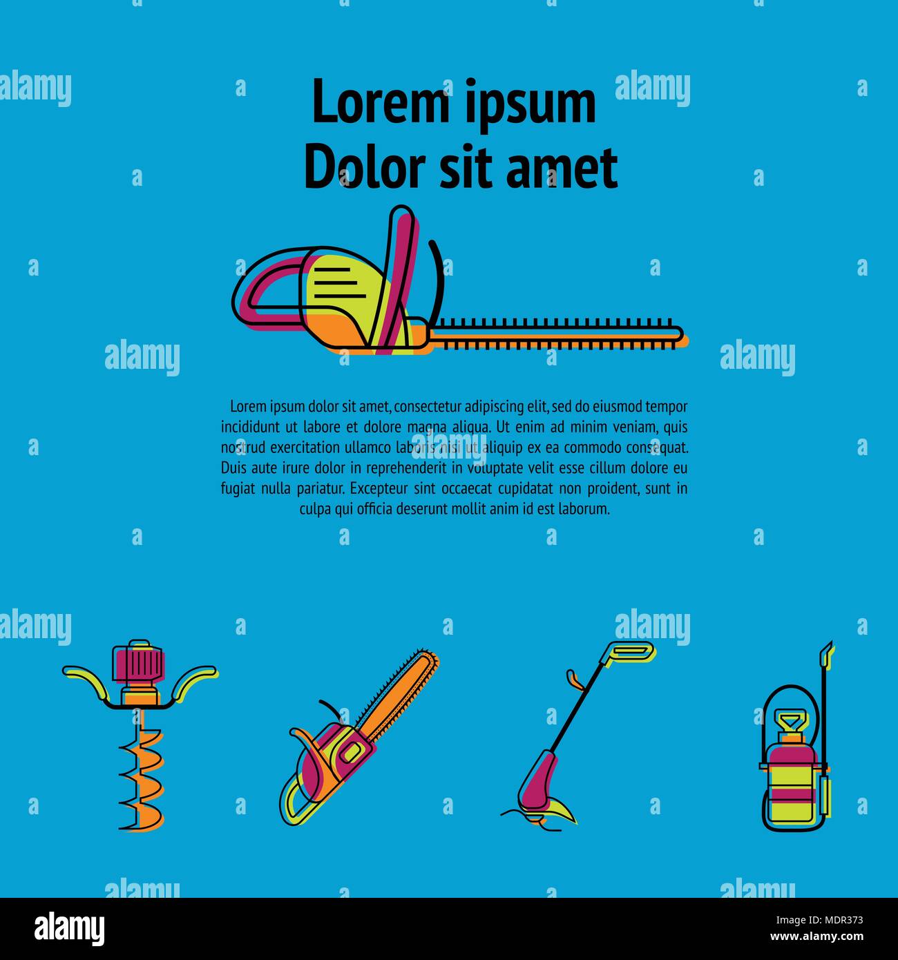 garden tools Stock Vector