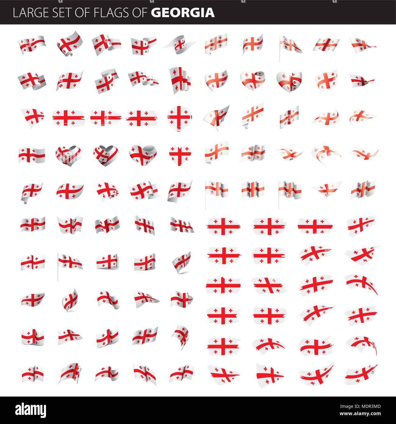 Georgia flag, vector illustration Stock Vector Image & Art - Alamy