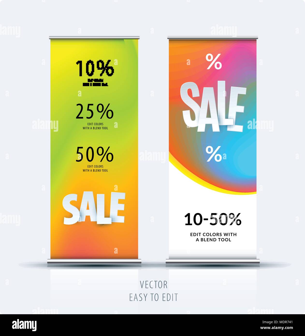 Sale banner. Abstract business vector of roll up stand design with