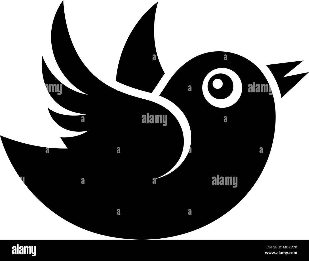 Flying bird vector Black and White Stock Photos & Images - Alamy