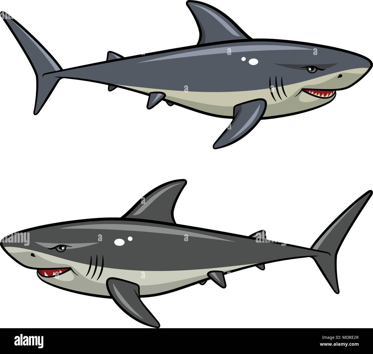 Angry shark cartoon hi-res stock photography and images - Alamy