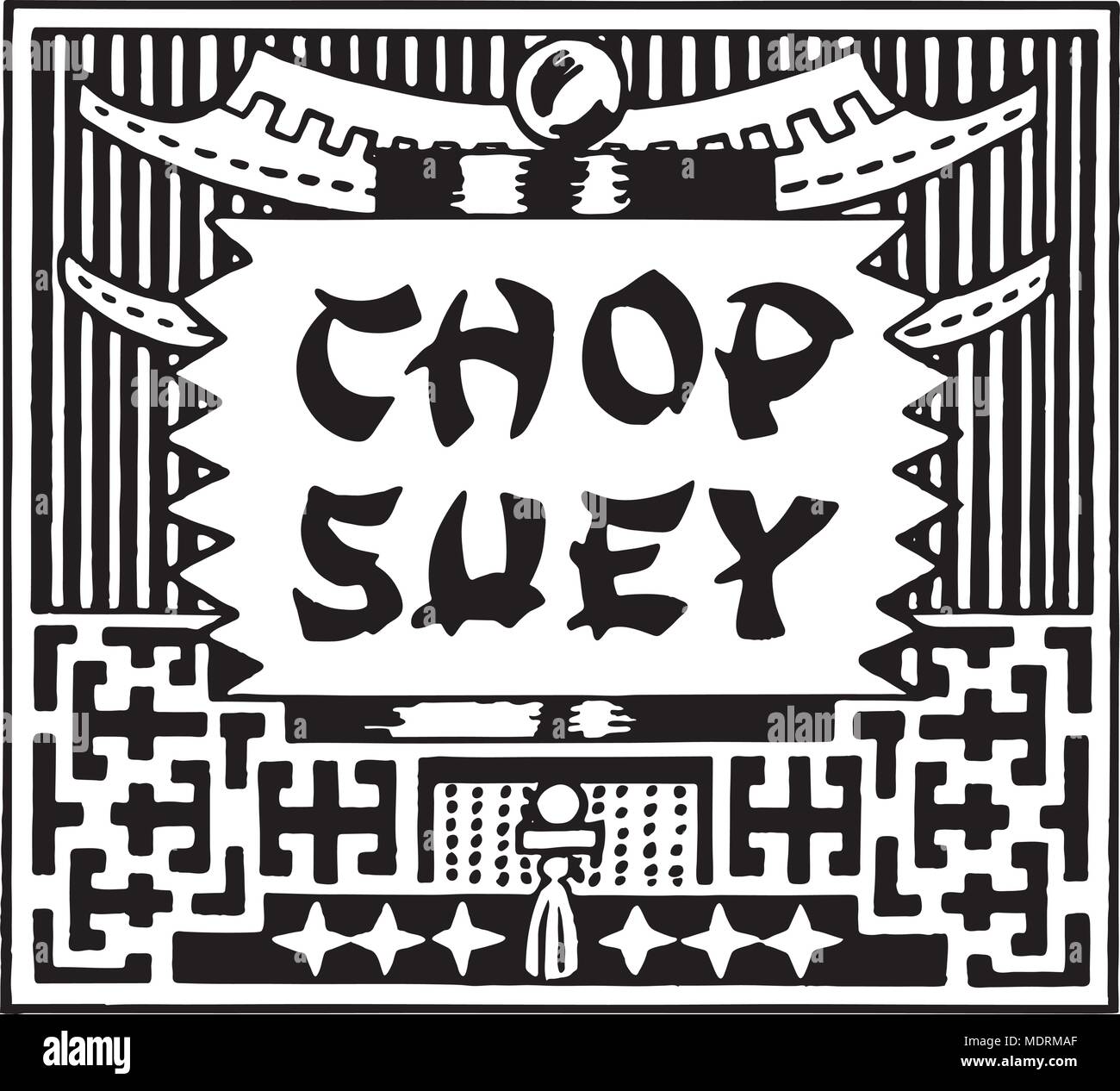 Chop Suey Retro Ad Art Banner Stock Vector Image Art Alamy   Chop Suey Retro Ad Art Banner MDRMAF 