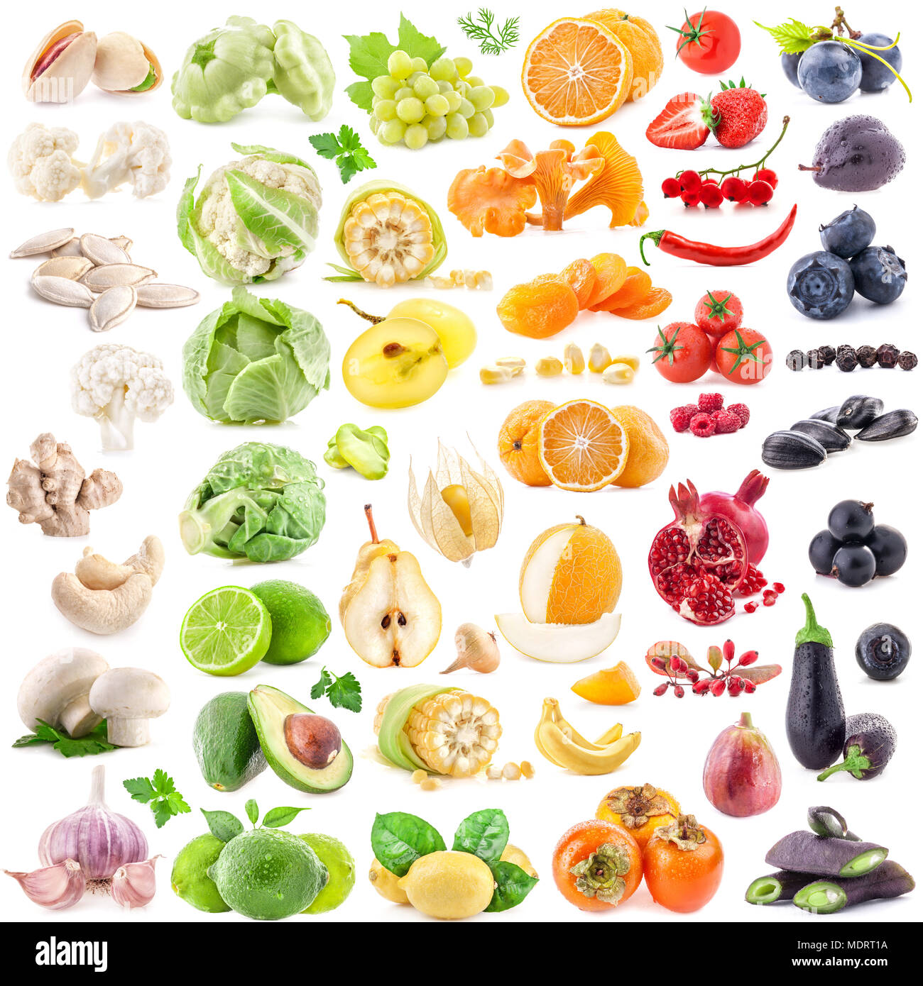 Fruits and vegetables background Stock Photo